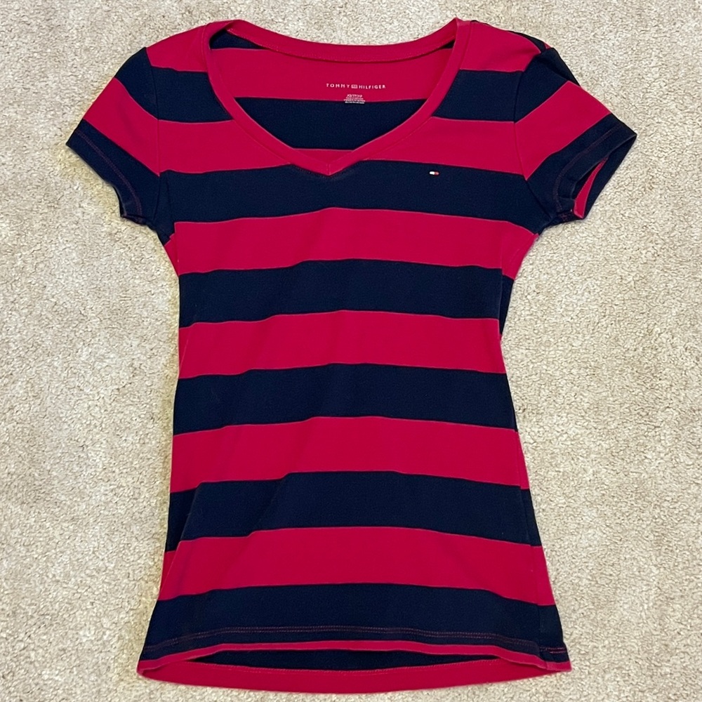 Tommy Hilfiger Top Red Blue Navy
